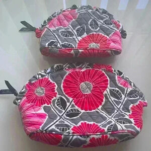 Vera Bradley ruffle top travel/cosmetic bags excellent condition